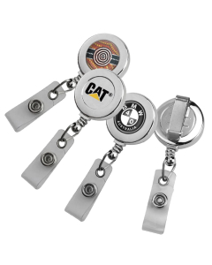 Round Chrome ID Badge Reels