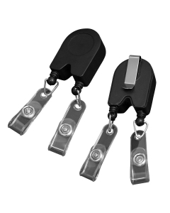 In Stock Double Clip Retractable Badge Reels