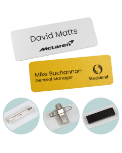 Express Metallic Name Badges