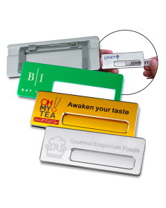 Reusable Aluminium Name Badges Slim