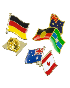 Country Flag Pin Badges