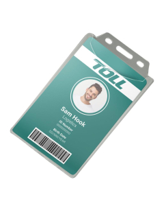 88 x 54 Portrait HD Rigid Enclosed ID Card Holder