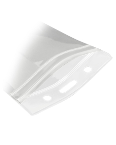 90 x 60mm Clear Portrait Zip Close Soft ID Card Holders