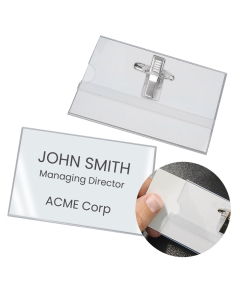 Clear Re-Usable Name Badges