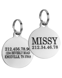 Iron Stamped Enamel Filled Pet Tags