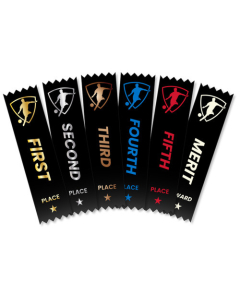 Soccer/Football Ribbons Black