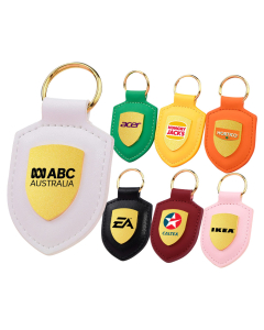 Premium Shield Leather-Metal Keyring