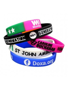 Debossed Ink Filled Wristbands