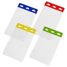 60 x 90mm Portrait Coloured ID Card Holders