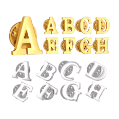 Alphabet Lapel Pins