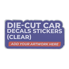 Die-Cut Car Decals / Stickers (Clear)