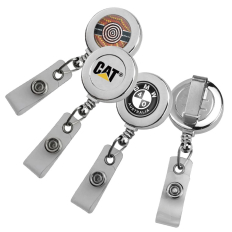 Round Chrome ID Badge Reels