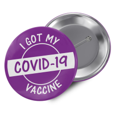 Covid-19 Vaccination Badges Purple