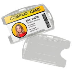 Open Face Multi Orientation ID Card Holders