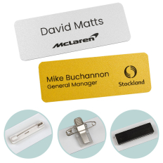 Express Metallic Name Badges