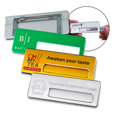 Reusable Aluminium Name Badges Slim