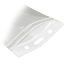 90 x 60mm Clear Portrait Zip Close Soft ID Card Holders