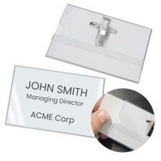 Clear Re-Usable Name Badges