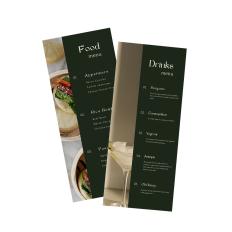 Custom Printed Menus