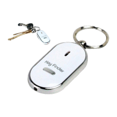 Oval Whistle Key Finder Keychain LED Light