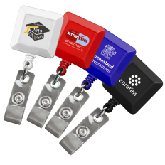 Square Style ID Badge Reels