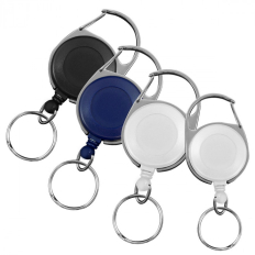 Stock Carabiner Badge Reels With Split Ring