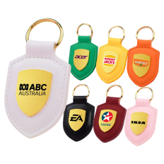 Premium Shield Leather-Metal Keyring