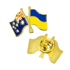 Ukraine & Australia Flag Lapel Pins