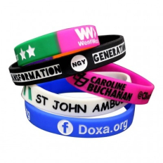 Debossed Ink Filled Wristbands